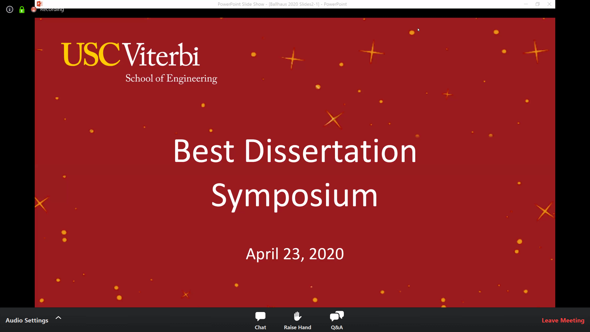 Best Dissertation Symposium Image